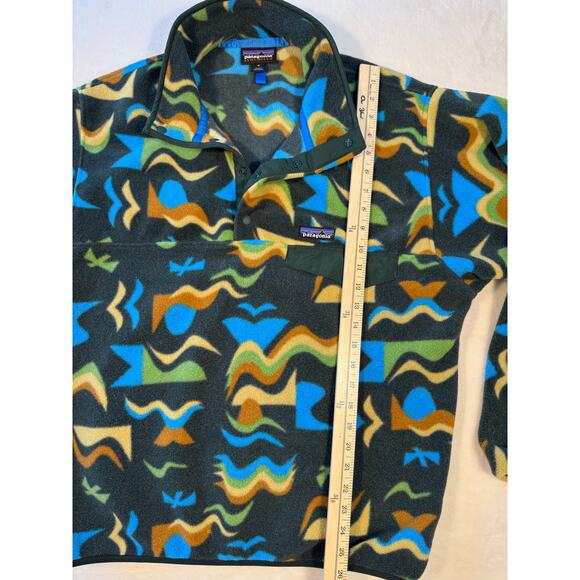 Patagonia Synchilla Arctic Collage Northern Green Fleece Pullover M - Picture 11 of 15